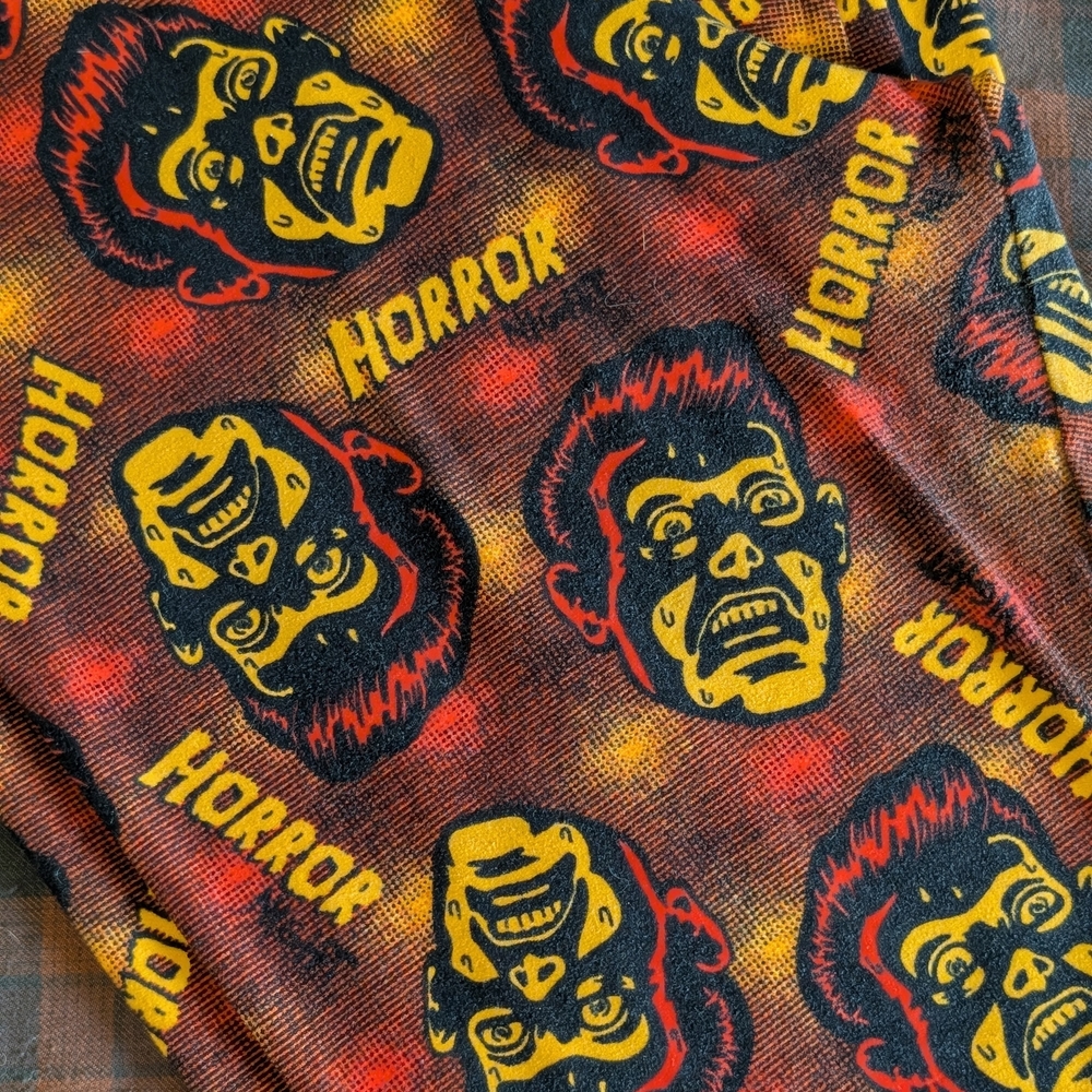 Horror Graphic Lularoe Leggings with Retro Monster Faces